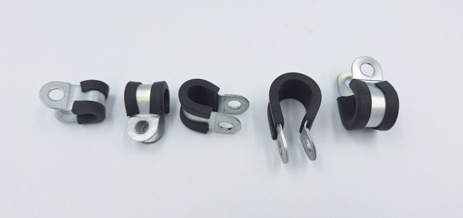 Schlauchklemmen / Schlauchhalter gummiert